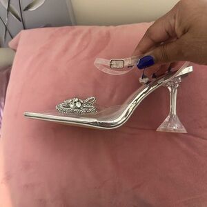 Elegant Silver Women's Heels
